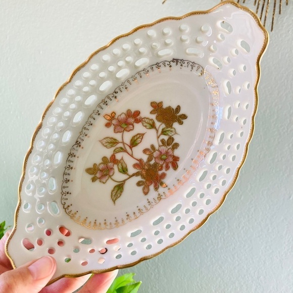 Vintage Occupied Japan Floral Dish - Picture 5 of 5